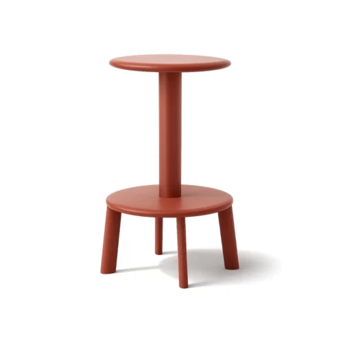 Decorative Round Side Stool Color Chocolate