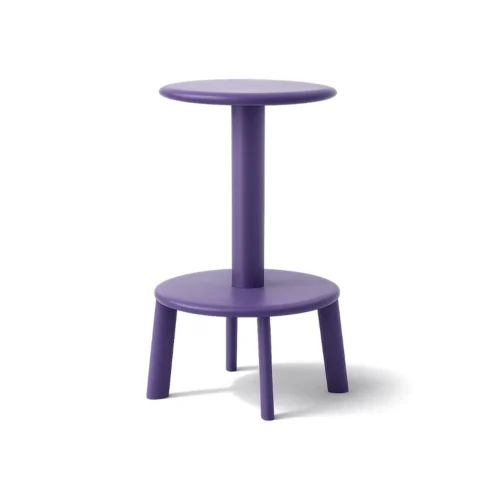 Decorative Round Side Stool Color Rebecca Purple